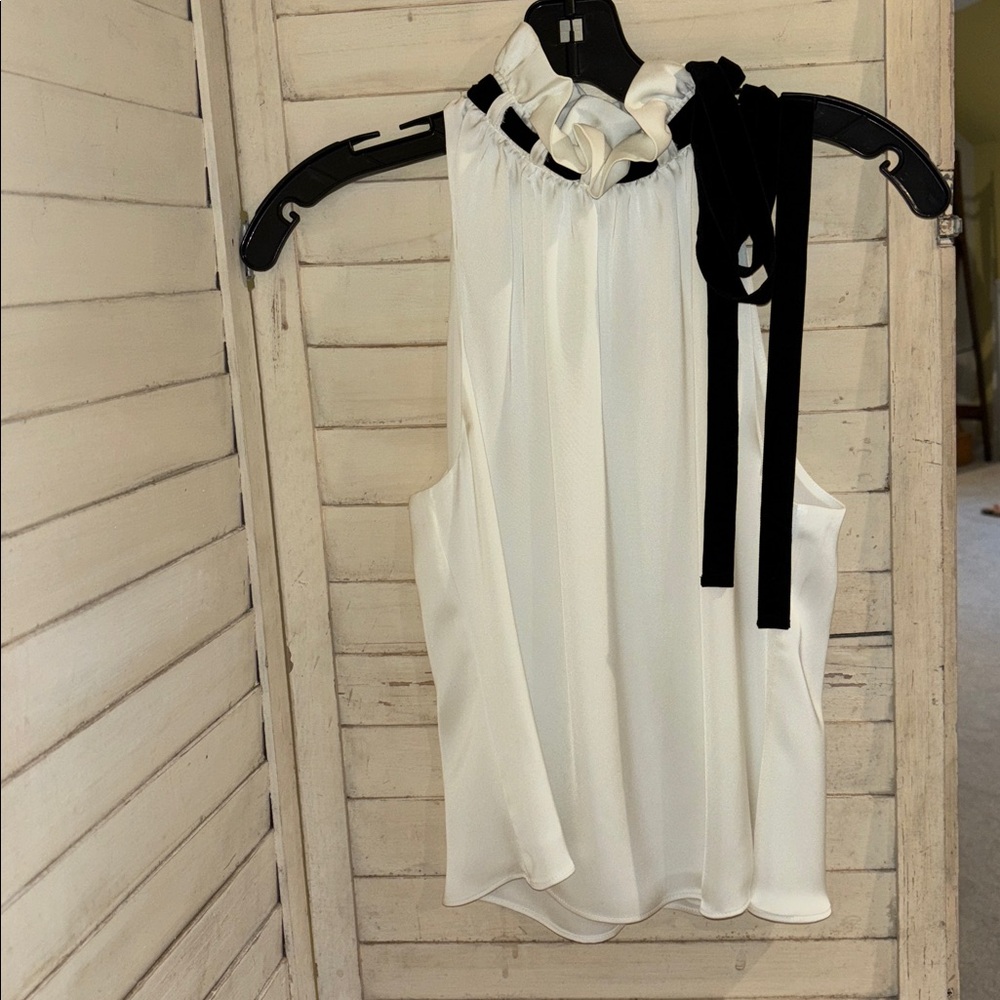 Darling Ramy Brook sleeveless top with velvet bow XS - Picture 4 of 7